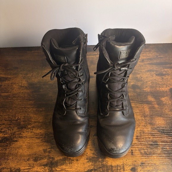 5.11 Tactical‎ ATAC 8" Storm Boots Mens Sz 11 Black Side Zip Military Tactical - Picture 2 of 13